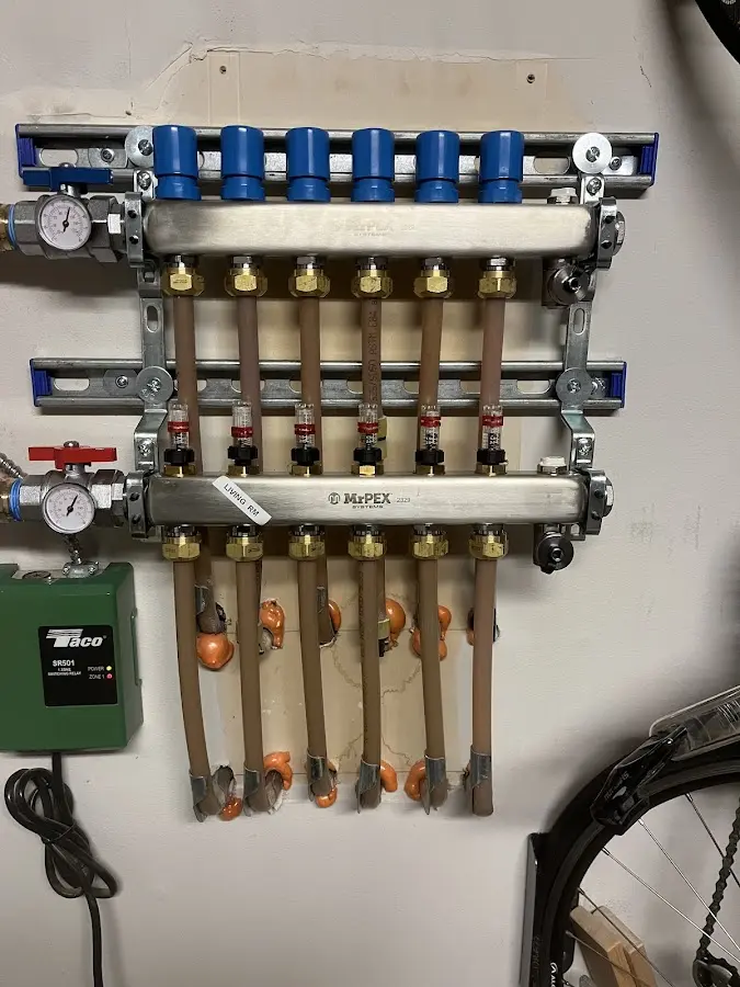 Plumber performing Gas Leak Detection at a residential property in Rushville